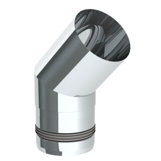 Ø 100 mm Pelletofenrohr 45° Bogen Edelstahl