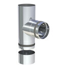 Ø 100 mm Pelletofenrohr T-Stück 90° mit...