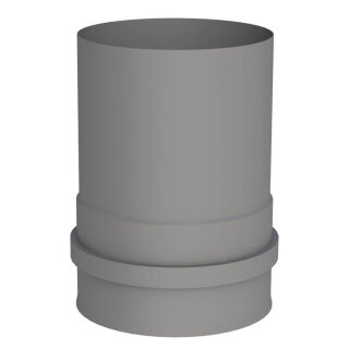 Ø 100 mm Pelletofenrohr Ofenanschlussstück mit Muffe Grau