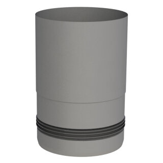 Ø 100 mm Pelletofenrohr Ofenanschlussstück mit Einzug Grau