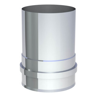 Ø 100 mm Pelletofenrohr Ofenanschlussstück mit Muffe Edelstahl