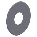 Ø 100 mm Pelletofenrohr Wandrosette geschlossen Grau