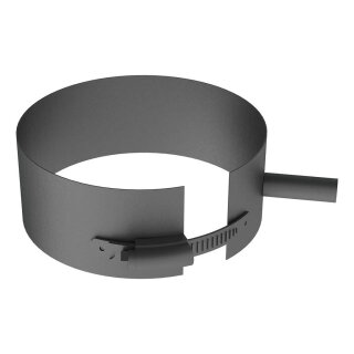 Ø 100 mm Pelletofenrohr Befestigungsschelle mit Gewindemuffe Grau