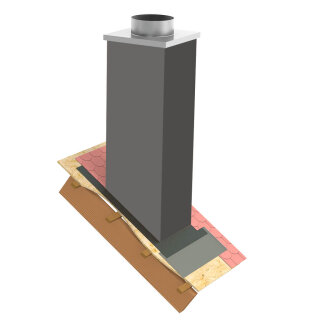 Jeremias Schornsteinverkleidung RAL Grau matt 1000 mm 260 x 260 mm